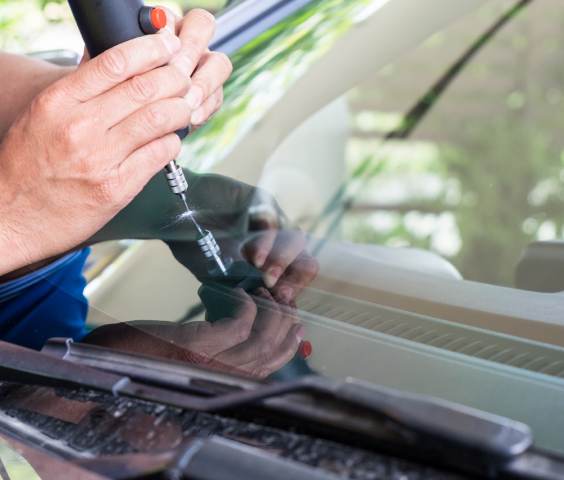 飛び石キズ修理